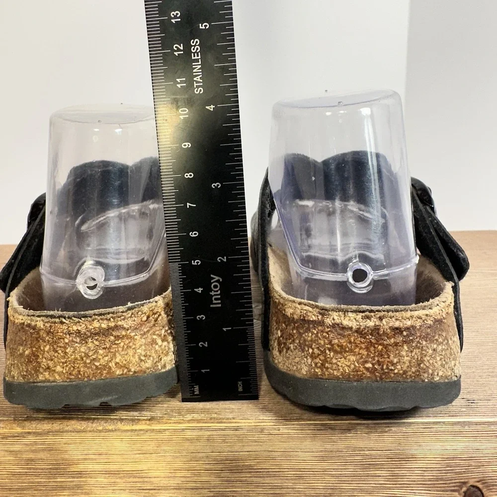 Birkenstock Birkis Leather Criss Cross Sandals Womens SZ 7 Minimalist Comfort - Picture 5 of 9